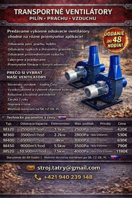 Usisivač Transportné ventilátory  |  Sušionice,klima uredjaji | Strojevi za obradu drva | Juraj polovka šneky výroba 