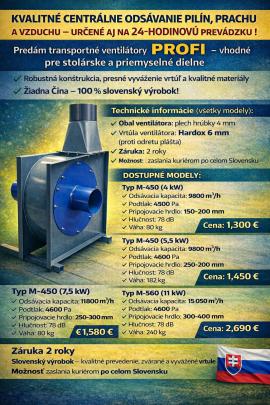 Usisivač Transportné ventilátory  |  Sušionice,klima uredjaji | Strojevi za obradu drva | Juraj polovka šneky výroba 
